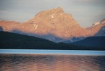 54 lake at sunset,Rockies.JPG