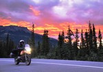 97 riding at sunset.JPG